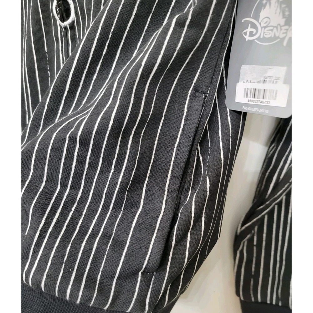 NWT Disney Store Jack Skellington Zip Long Sleeved Hoodie Jacket KIDS SZ 13 - Picture 3 of 8
